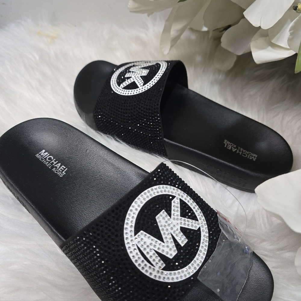 Michael Kors Rhinestone Women's Slides  New - Picture 9 of 9